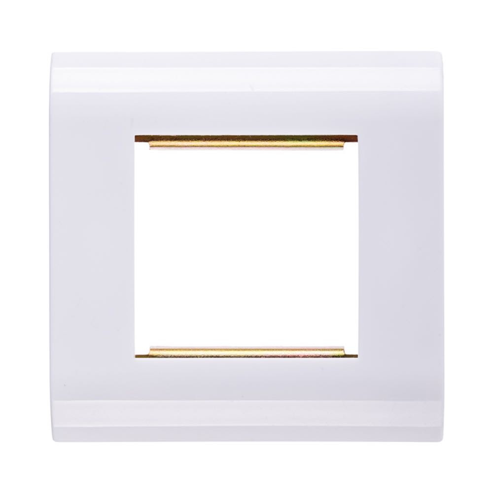 Лицевая рамка Maxicord 80х80мм металлический суппорт, белая